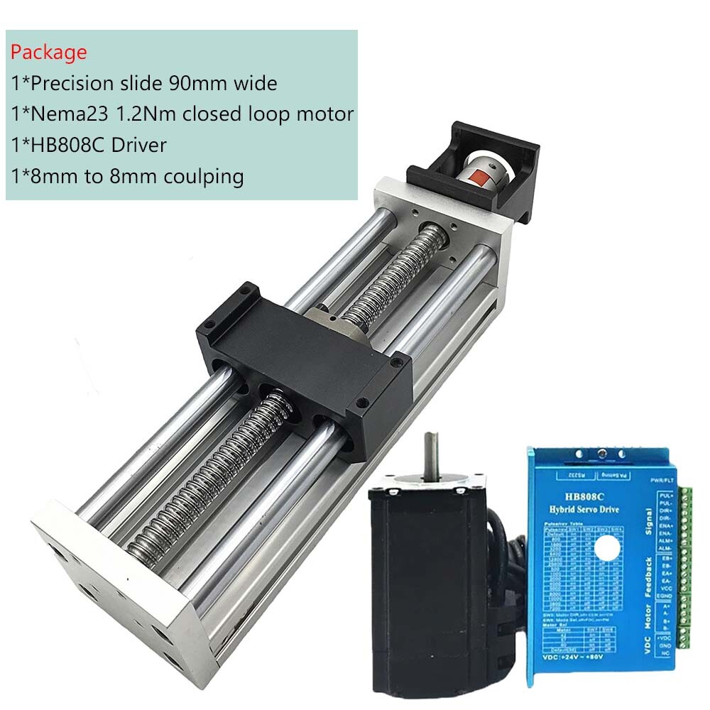 Heavy‑Dut60kg ball screw slide table linear guide rail,suitable for Nema23 57kit