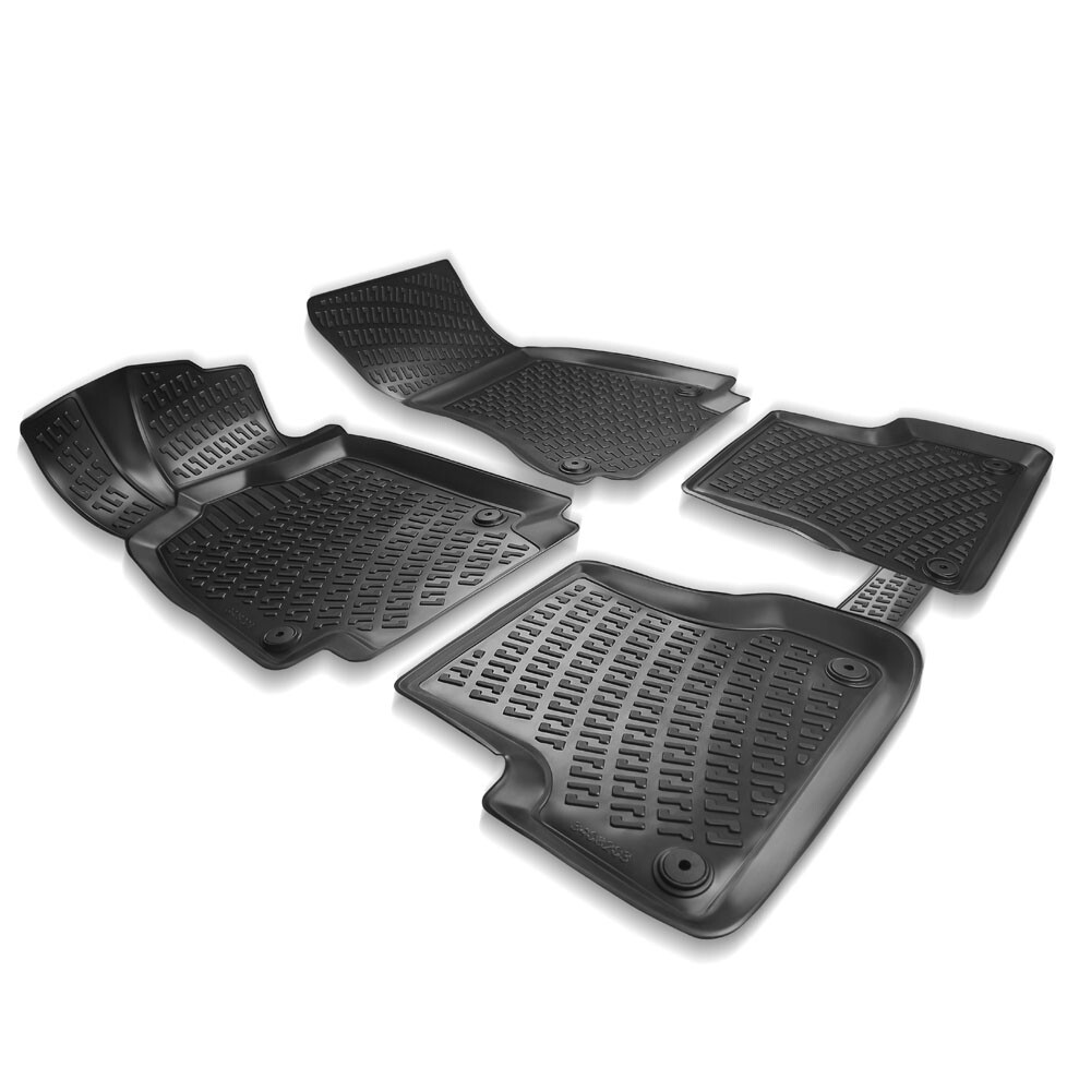 Tapis en caoutchouc inodore 4D pour Audi A6 C7 protection habitacle anti-dérapante