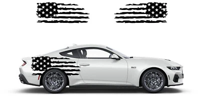 MS CAR STICKER 2x USA Flagge Seitenteil Aufkleber Sticker Folie zb. für Ford Mustang