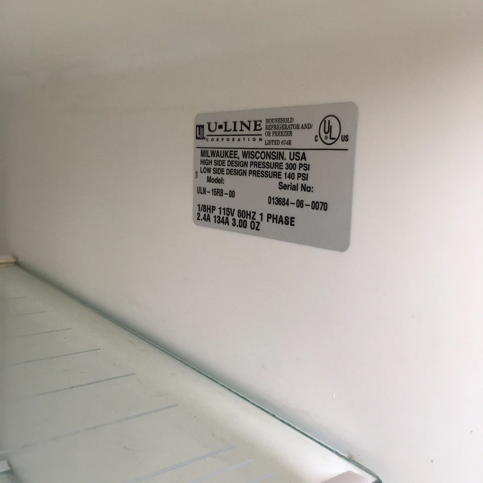 U-Line ULN-15RB-00 Mini Fridge, 2.9 Cu. Ft., Freestanding - Image 4 of 4