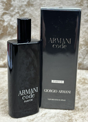 Armani Code Giorgio Armani Parfum 0.5 Fl. Oz. 15 Ml. Travel Size Spray. Sealed.