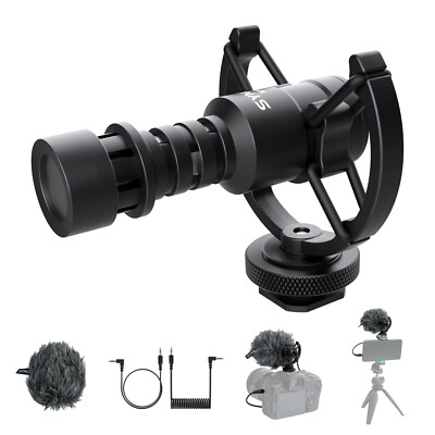 SYNCO Mic-M1S External Video Microphone, For Camera Microphone With Shock Mount