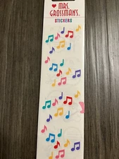 Mrs Grossmans Sticker Strip Micro Music Notes Three Sheets Acid Free