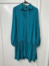 Express Drop Waist Dress XS New! Green Jade Teacher Work Flowy 