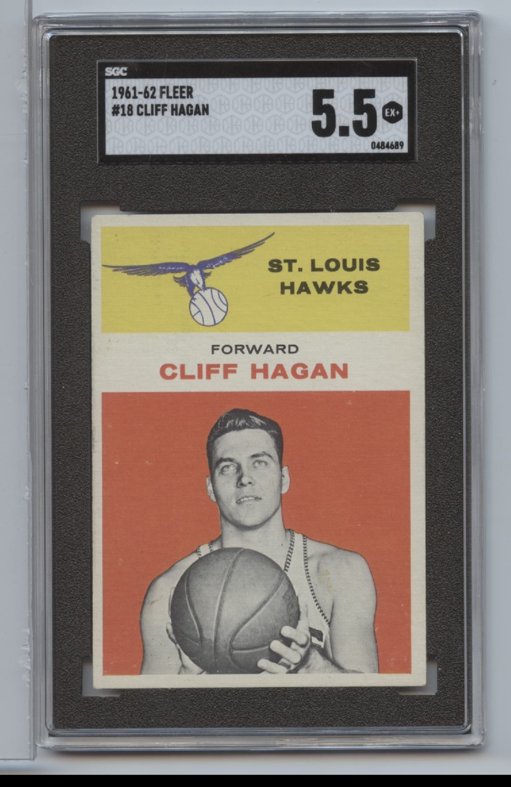 1961 Fleer Cliff Hagan #18 SGC 5.5