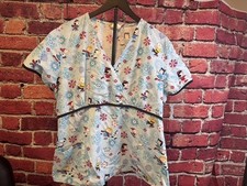 Peanuts Wintertime Womens Scrub Top Size XL