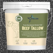 Beef Tallow - 100% Grass-Fed & Finished - Good for Cooking, Baking ~ 2 Pounds