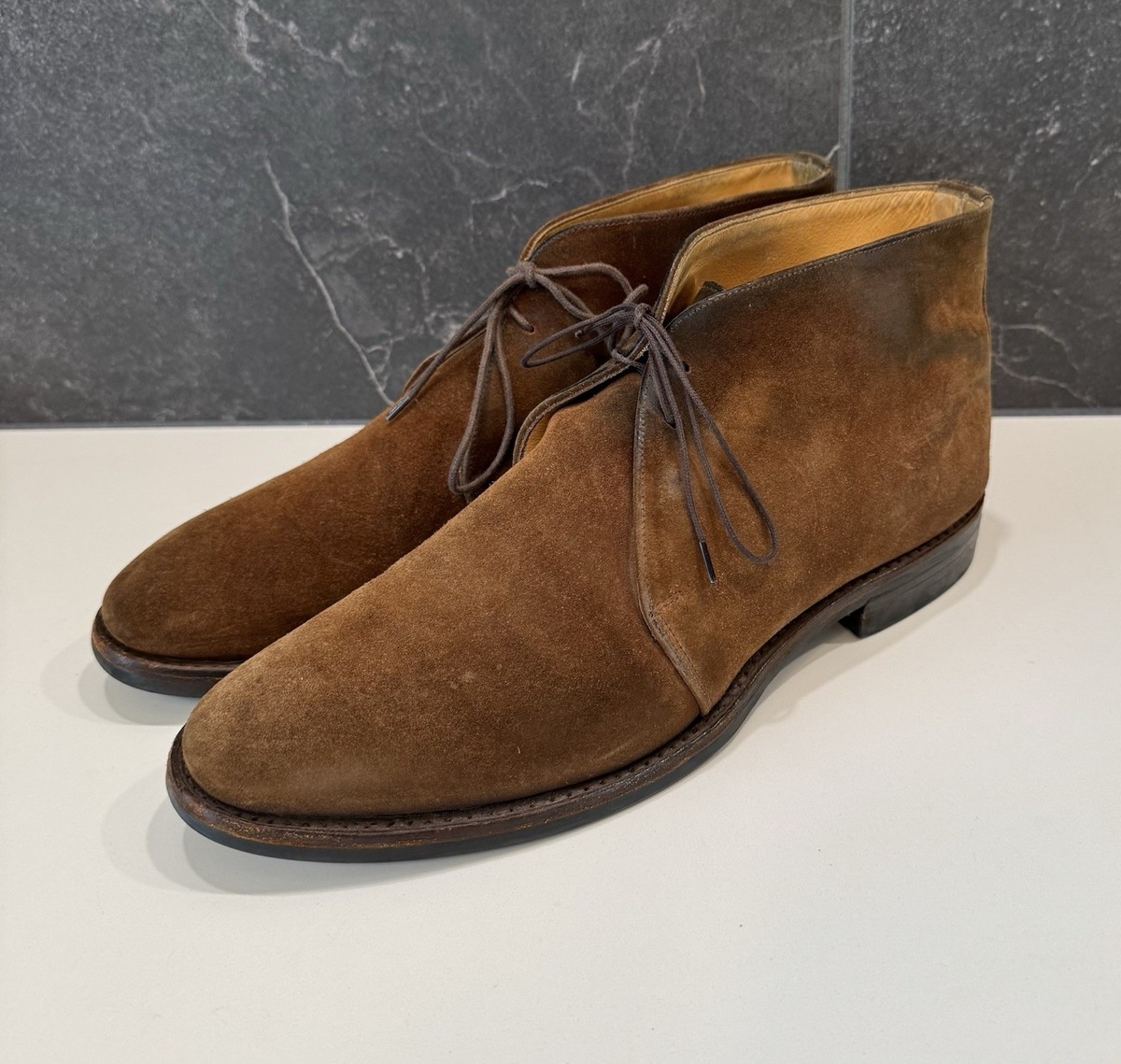 Crockett & Jones Brooks Brothers Brown Suede Snuff Boots 