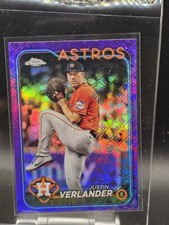 Justin Verlander 2024 Topps Chrome Logofractor Purple MLB Refractors #291 #d/250