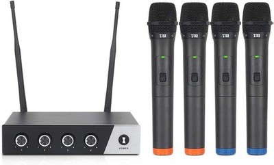 XTUGA S400 4 Kanal Funk Mikrofonsystem UHF Schnurloses Mikrofon Set