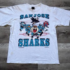 Vintage 1993 San Jose Sharks Looney Tunes T-shirtAN67022