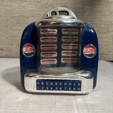RARE VTG 1998 PEPSI PLASTIC JUKEBOX COIN BANK COLLECTIBLE WORKS w/ ERROR READ