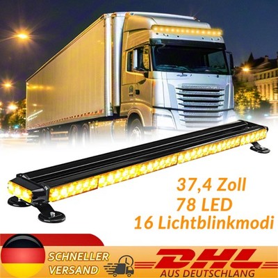 Auto Frontblitzer Gelb Blitzlicht Warnleuchte Strobe Licht LKW/PKW/KFZ 78 LED