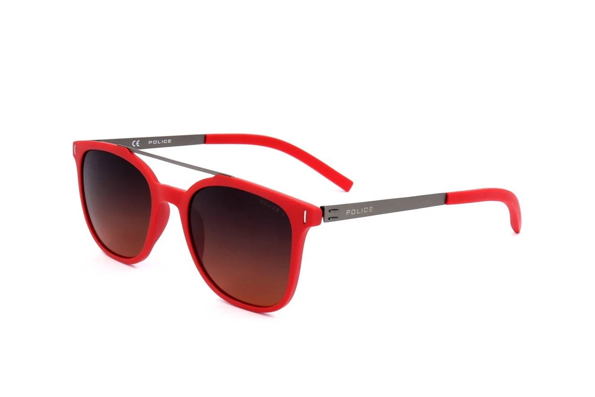 Lunettes De Soleil Police SPL169 BRICK Orange Semi-mat – Style Italien Pour Homme, 52/20/145