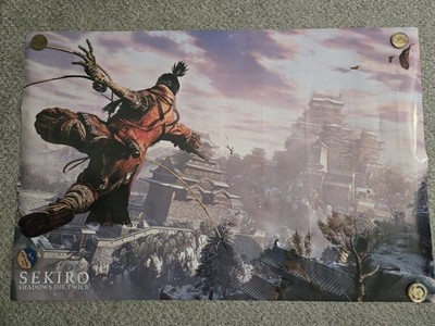 Sekiro Shadows Die Twice 2018 GameStop Promo Poster Double Sided FromSoftware