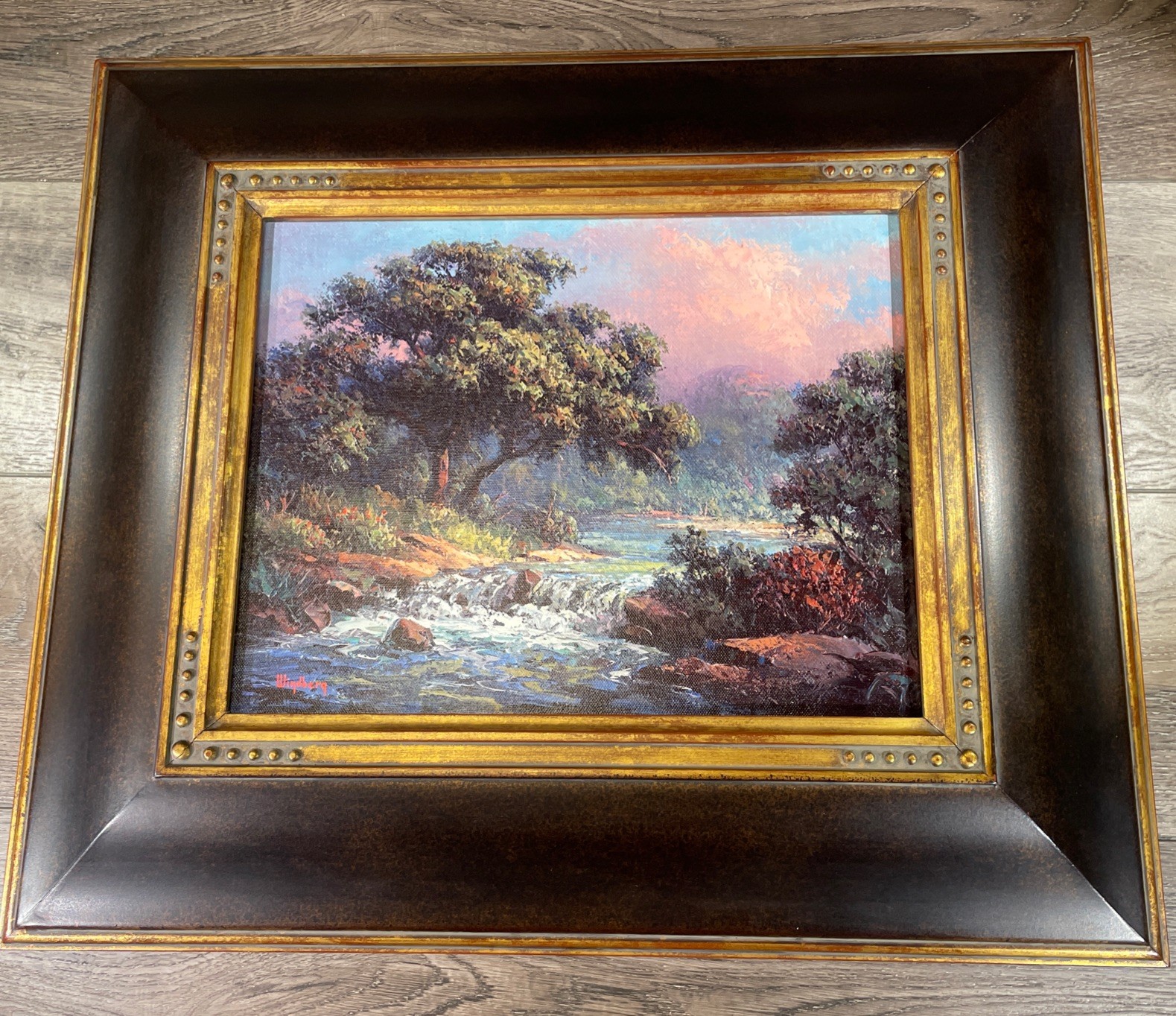 RARE Windberg “Spring Rapids” Giclee Canvas 41 of 50 Hand Signed COA Framed Art