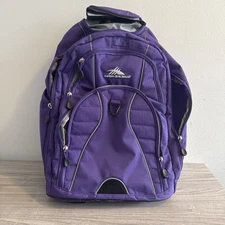 High Sierra Purple Rolling Backpack Luggage Travel Hiking Camping 