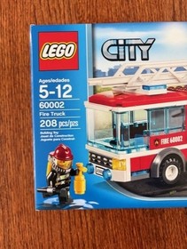New Sealed LEGO City 60002 Fire Truck Fireman Minifigure Retired Set 209 pcs