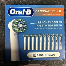 Oral-B Cross Action X - Replacement Brush Heads-  10 Count - Sealed