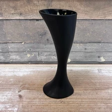 Peter Saenger Goblet, Signed Matte Black Unique Drinkware Wine Cup 1980s