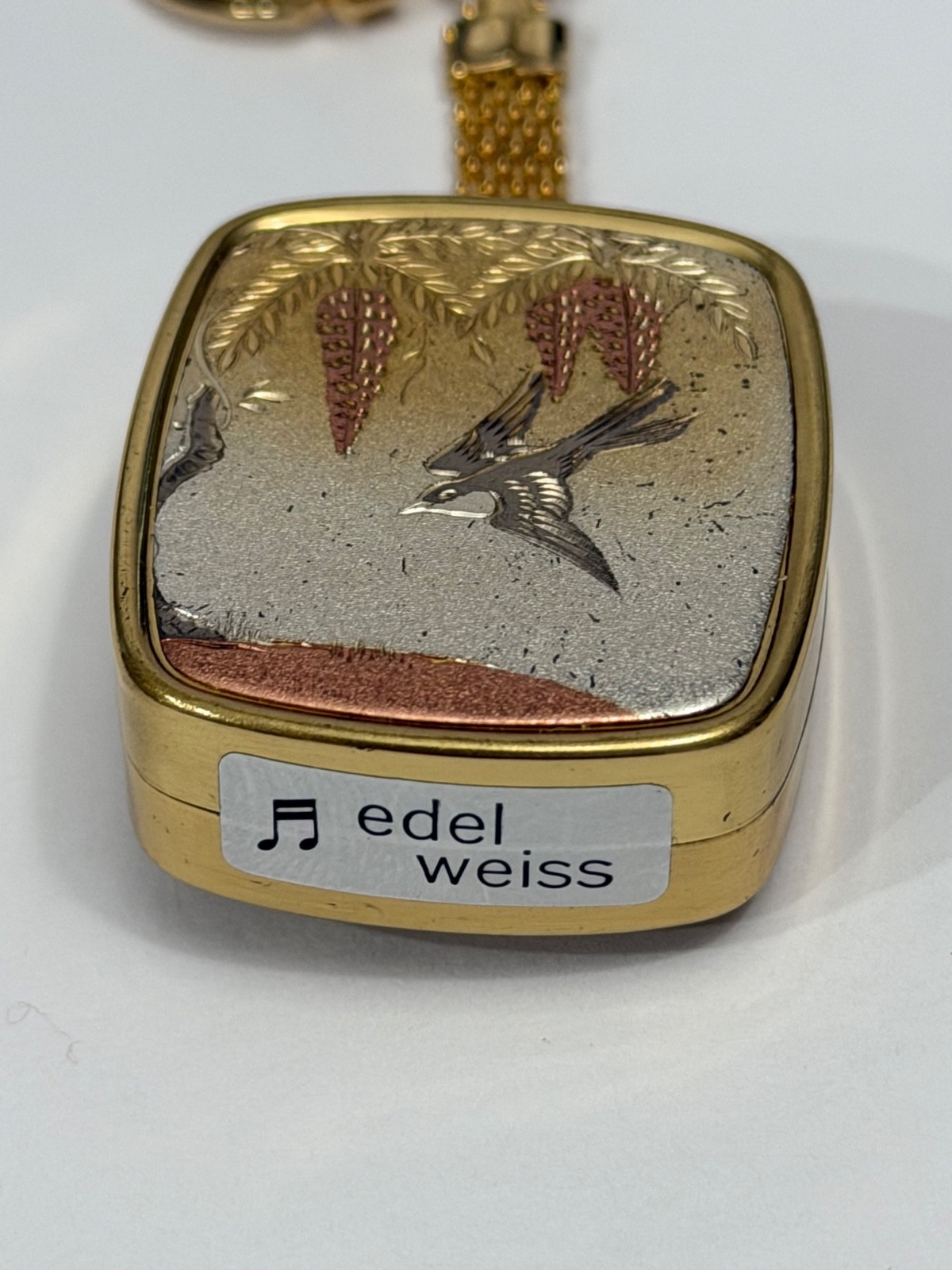 Vintage Sankyo Music Box Keychain, Plays Edelweiss Working & Excellent Condition