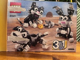 LEGO Creator Furry Creatures (31021) Used 3-in-1 Set (Cat, Dog, Rabbit) w/box