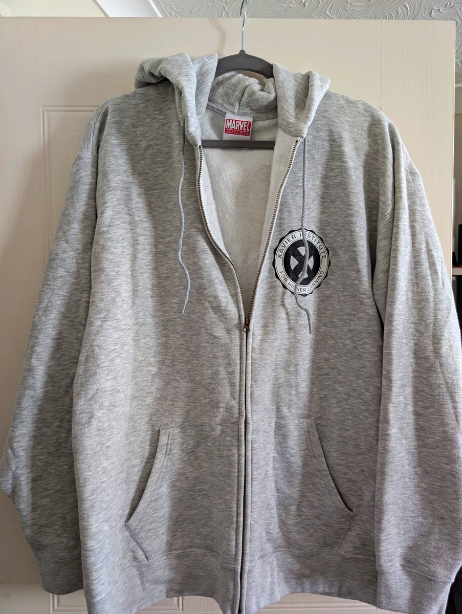 Sudadera con capucha gris oficial Marvel X-men "Xavier Institute". Talla XL. Excelente estado