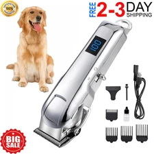 Cordless Professional PET CLIPPERS Dog Grooming Kit Heavy Duty Trimmer Thick Hai