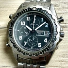 Seiko 1996 Vintage Sports 200 Pilots Quartz Chronograph Watch 7T32-7D19 41.5mm