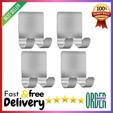 4 Pack Stainless Steel Adhesive Razor Holder Shaver Hanger for Shower Bathroom