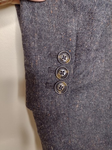 Talbots Italian Fabric Wool-Blend Blazer 8P Petite Gray Tweed Two-Button NWOT - Picture 7 of 11