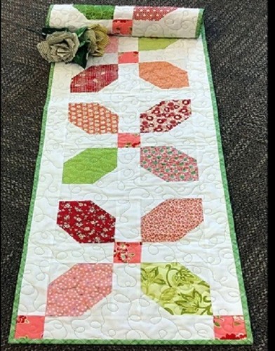 Patrón de corredor de mesa de algodón de caramelo - Imagen 2 de 2
