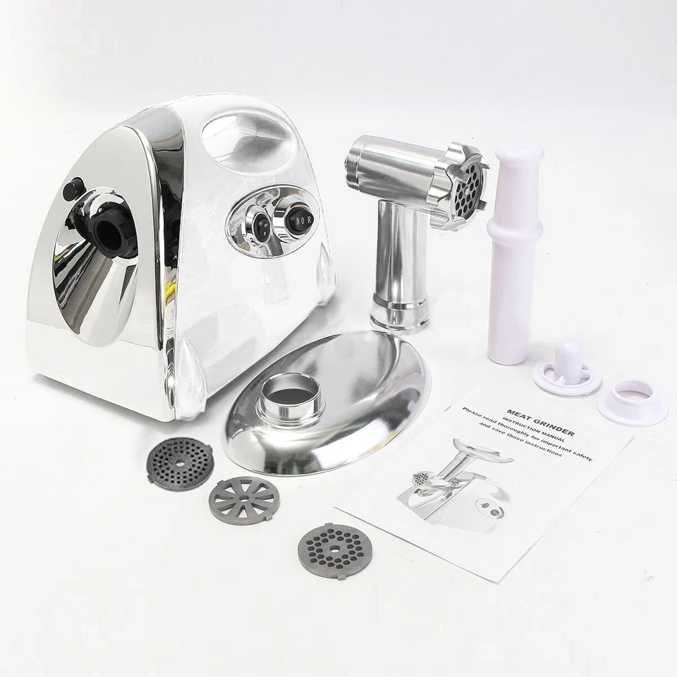 2800W Heavy Duty Electric Meat Grinder Sausage Maker Mincer Stuffer w/Blades US - Image 3 of 4