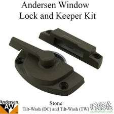 Andersen Window Lock and Keeper For Tilt Wash Windows Stone Color Window Lock