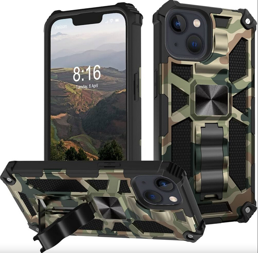Green Camo Luxury Shockproof Rugged Heavy Duty Case For Apple