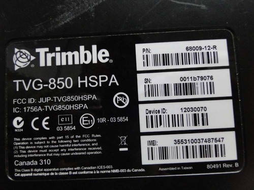 TRIMBLE TVG-850 HSPA P/N: 68009-12-R S/N: 0011B79076 - Picture 9 of 9