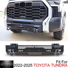 Front Bumper For 2022-2025 Toyota Tundra Steel Mid-Width w/2*D-rings Shackles