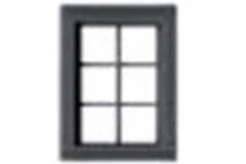 Tichy Train Group 8323 HO Scale 6-Pane Window with Precut Glazing (12 Pack)