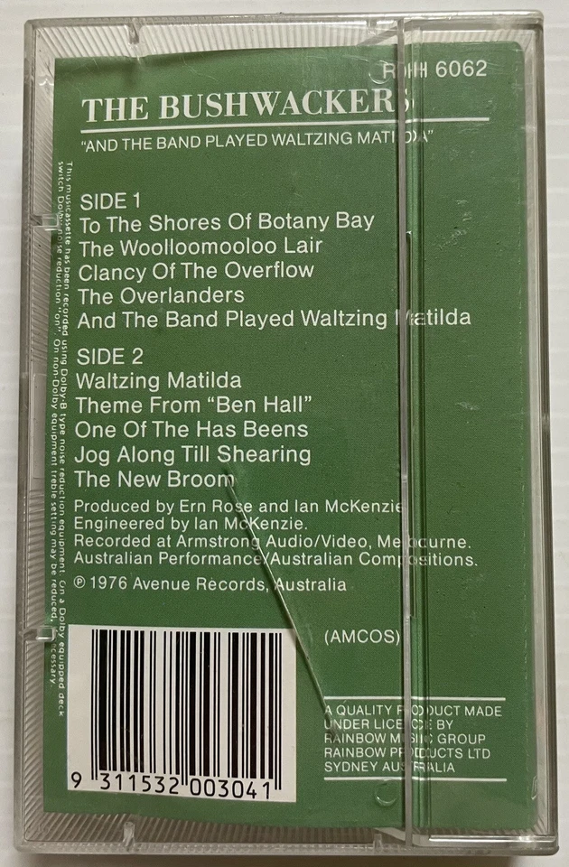 The Bushwackers And The Band Played Waltzing Matilda Music Cassette Tape 1976 - Image 2 of 4