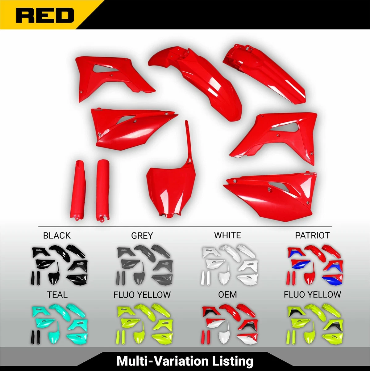 ACERBIS FULL KIT PLAST CRF 250 R 10 CRF 450 9.10 ROSSO