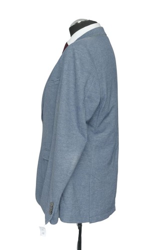 180 0136 Finshley & Harding Sakko Jacke Gr. 54 blau Einreiher Freizeit Mod. Bill - Bild 4 von 5