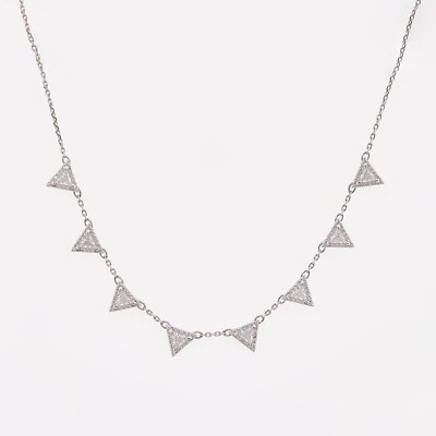 SWAROVSKI Ortyx necklace Triangle cut White Rhodium plated 5643021  UK