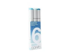 COPIC - SKETCH MARKER COLOR FUSION - SET 6 BLUES, 3 PK