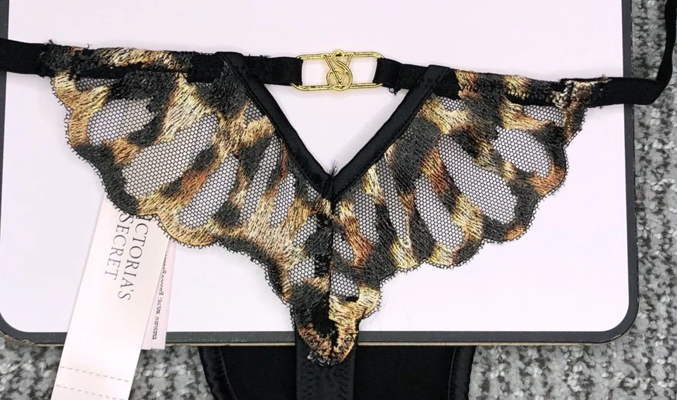 Victoria's Secret очень сексуальный новый с Ярлыками XXL леопард вышивка регулируемые стринги трусики - Изображение 3 из 4