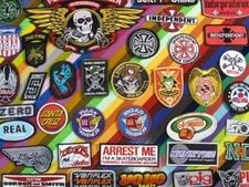 vtg skateboard patch - assorted graphics 1970s to new Powell SC Indy Schmitt +