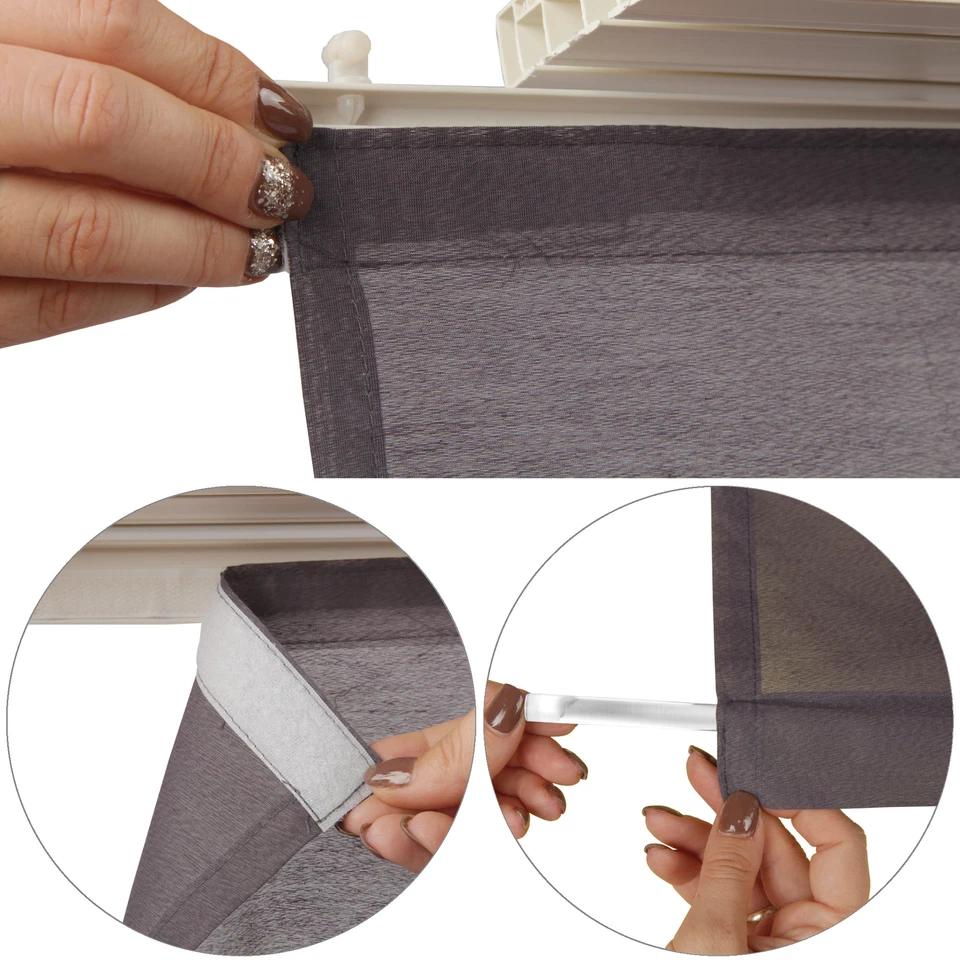 Flächenvorhang 3er Pack 60x260cm mit Druck inkl. Zubehör Schiebevorhang Gardine - Bild 2 von 4