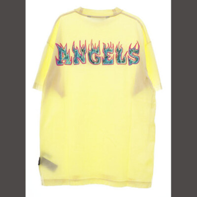 Palm Angels Tシャツ Logo Flames Vint PMAA072S23JER006-0137 Palm-Angels-Logo-Flames-Vint-