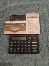 Sharp EL-6061 Memo Master Calculator Vintage Japan Tested Works EUC
