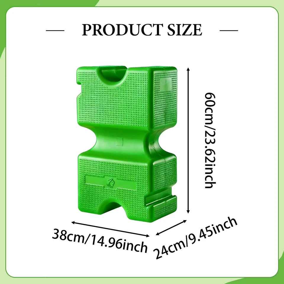 Bloc de saut pour chevaux, multi-usages, robuste, vert, pour les amateurs de - Photo 4/4