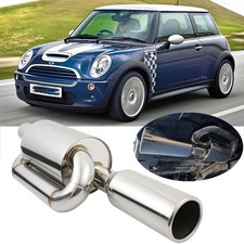 Double wall Twin Loop Exhaust 2.5" to 4" For Mini Cooper F55 F56 R52 R53 R55